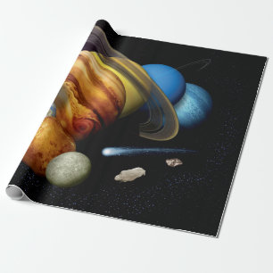NASA JPL Zonnestelsel Planeten Montage Ruimtefoto' Cadeaupapier