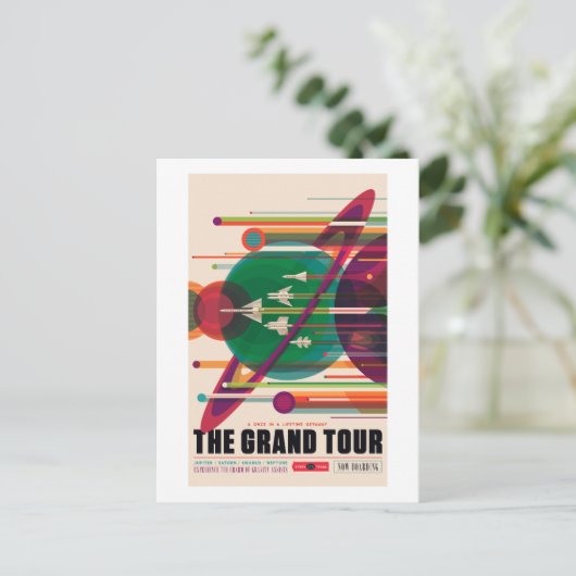 NASA/JPLS's Retro Space Poster Briefkaart (Staand voorkant)