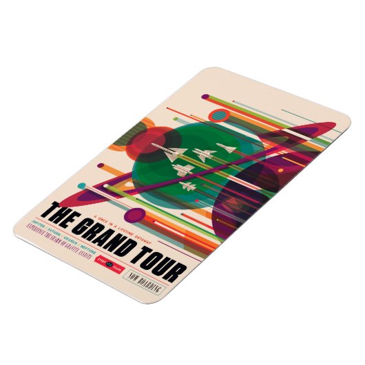 NASA/JPLS's Retro Space Poster Magneet (Linkerzijde)