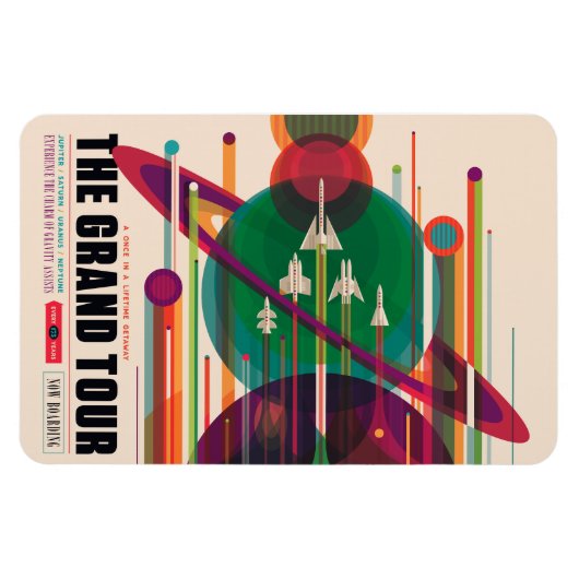 NASA/JPLS's Retro Space Poster Magneet (Horizontaal)