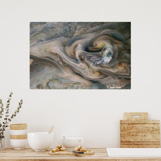 NASA / Juno / Jupiter / Clouds / Poster (Keuken)