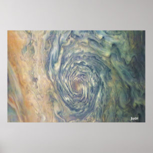 NASA / Juno / Jupiter / Storm wolken / Poster