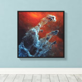 NASA JWST Pillars van Creation Mid Infrarood Canvas Afdruk (Insitu (Houten vloer))