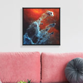NASA JWST Pillars van Creation Mid Infrarood Canvas Afdruk (Insitu (Woonkamer))