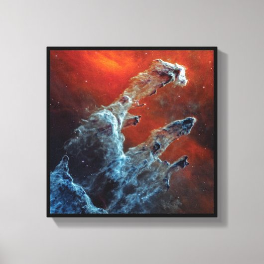 NASA JWST Pillars van Creation Mid Infrarood Canvas Afdruk (Voorkant)