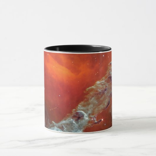 NASA JWST Pillars van Creation Mid Infrarood Mok (Midden)