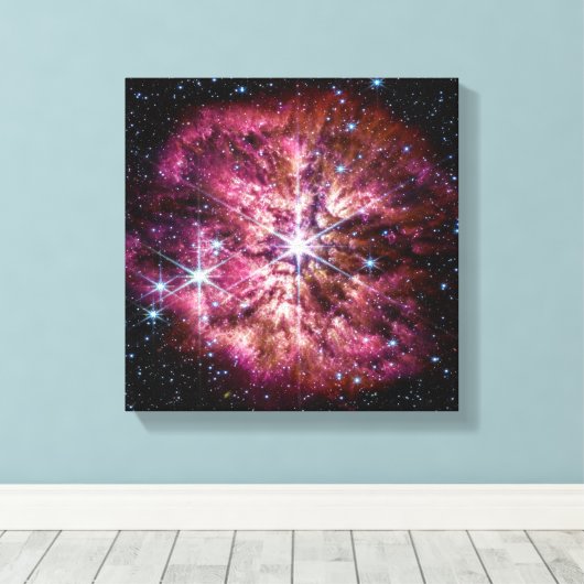NASA JWST Wolf-Rayet Star WR 124 Canvas Afdruk (Insitu (Houten vloer))