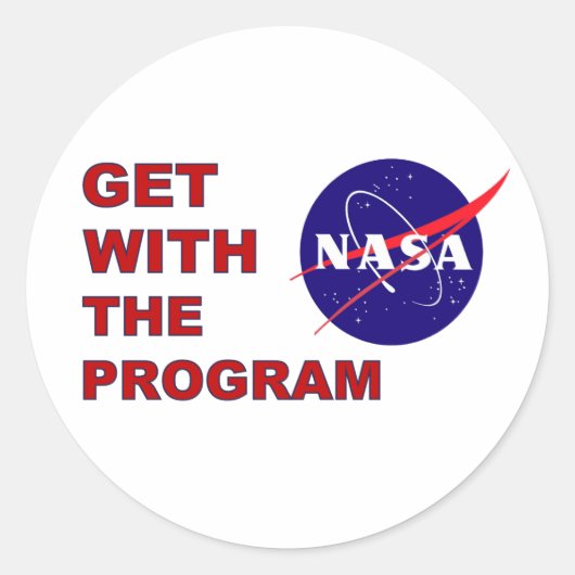 NASA krijgt met het programma Ronde Sticker (Voorkant)