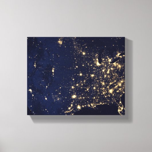 Nasa Lichten vanuit de Ruimte VS Canvas Afdruk (Voorkant)