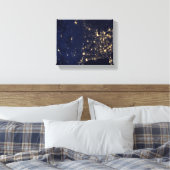 Nasa Lichten vanuit de Ruimte VS Canvas Afdruk (Insitu (Slaapkamer))