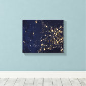 Nasa Lichten vanuit de Ruimte VS Canvas Afdruk (Insitu (Houten vloer))
