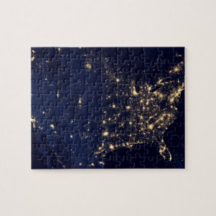 Nasa Lichten vanuit de Ruimte VS Legpuzzel