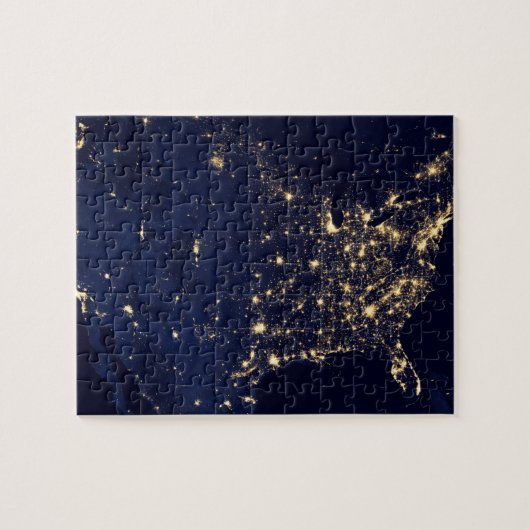 Nasa Lichten vanuit de Ruimte VS Legpuzzel (Horizontaal)