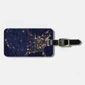 Nasa Lights uit Space USA Bagagelabel (Voorkant horizontaal)