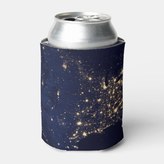 Nasa Lights uit Space USA Blikjeskoeler (Blikje Voorkant)