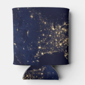 Nasa Lights uit Space USA Blikjeskoeler (Achterkant)