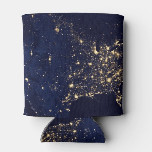 Nasa Lights uit Space USA Blikjeskoeler (Achterkant)