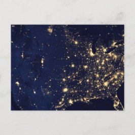 Nasa Lights uit Space USA Briefkaart