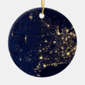 Nasa Lights uit Space USA Keramisch Ornament (Voorkant)
