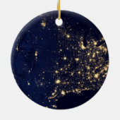 Nasa Lights uit Space USA Keramisch Ornament (Achterkant)