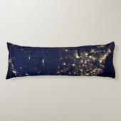 Nasa Lights uit Space USA Lichaamskussen (Voorkant)