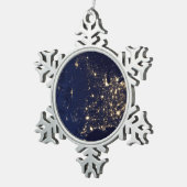 Nasa Lights uit Space USA Tin Sneeuwvlok Ornament (Rechts)