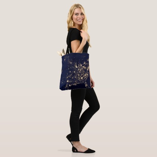 Nasa Lights uit Space USA Tote Bag (Op model)