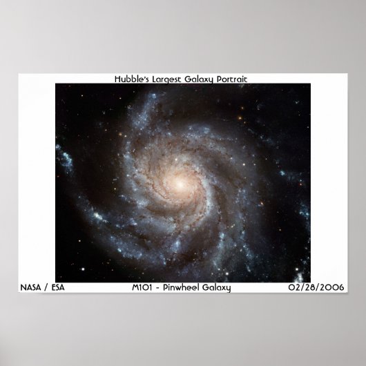 NASA / M101 Pinwheels Galaxy Poster (Voorkant)