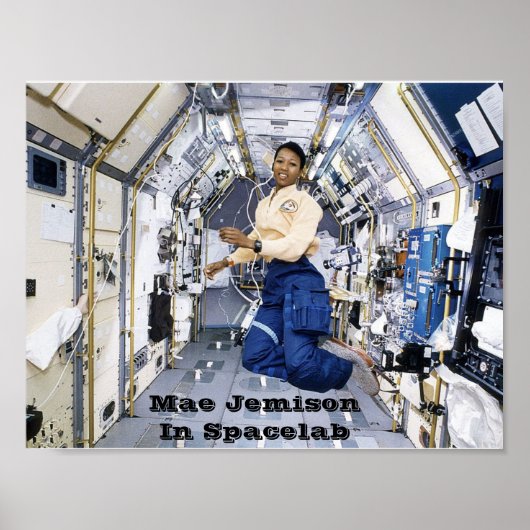 NASA Mae Jemison in Spacelab Poster (Voorkant)