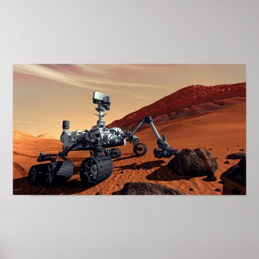 NASA Mars Curiosity Rover Artist Concept Poster (Voorkant)