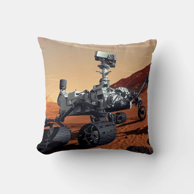 NASA Mars Curiosity Rover Kunstenaarsconcept Kussen (Voorkant)