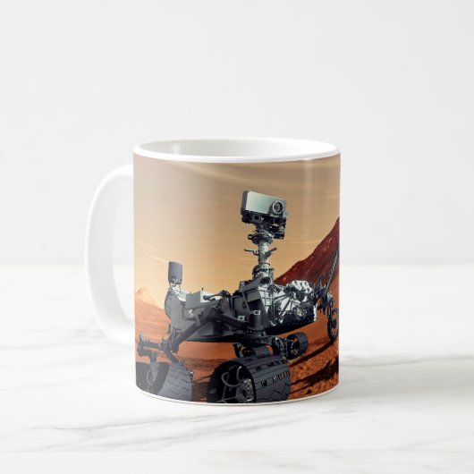 NASA Mars Curiosity Rover Kunstenaarsconcept Mok (Voorkant links)