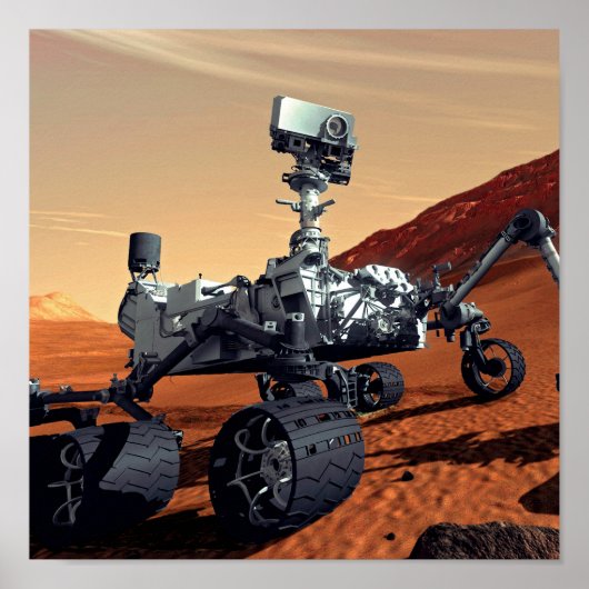 NASA Mars Curiosity Rover Kunstenaarsconcept Poster (Voorkant)