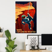 NASA / MARS Explorers Gezochte / Poster (Thuiskantoor)