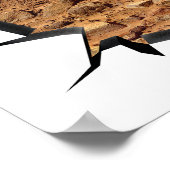 NASA Mars Landscape Twin Peaks 3D Broken Wall Uitz Poster (Hoek)