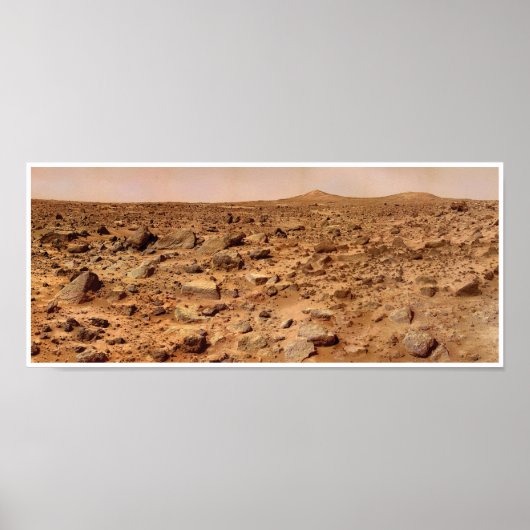 NASA Mars Landscape Twin Peaks Poster (Voorkant)