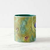 NASA Mars Pedestal Craters in Utopia Tweekleurige Koffiemok (Center)