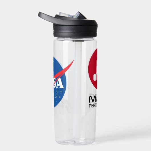 NASA Mars Perseverance Rover Logo Clear 20 oz Waterfles (Rechts)
