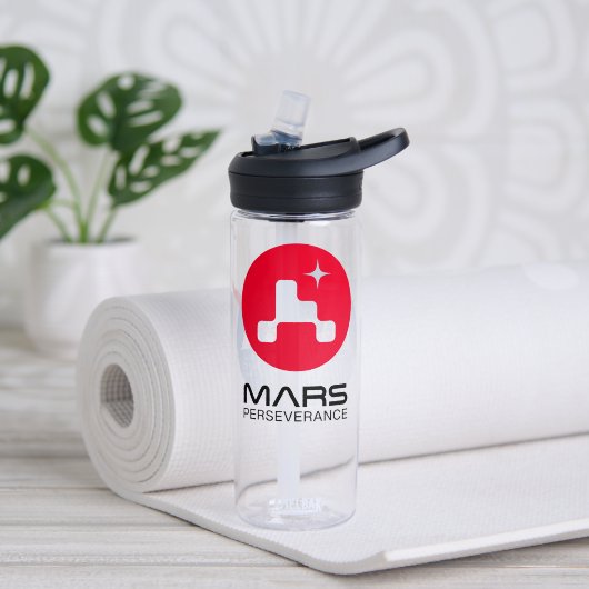NASA Mars Perseverance Rover Logo Clear 20 oz Waterfles (Yoga (Gedraaid)  )
