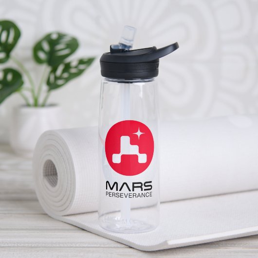 NASA Mars Perseverance Rover Logo Clear 25 oz Waterfles (Yoga (Gedraaid)  )