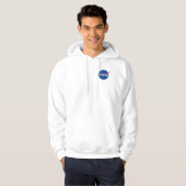 NASA Mars Perseverance Rover Logo Rocket White Hoodie (Voorkant volledig)