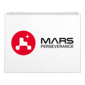 NASA Mars Perseverance Rover Logo Rocket White Kalender (Hoes)