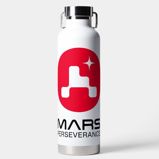 NASA Mars Perseverance Rover Logo Rocket White Waterfles (Voorkant)