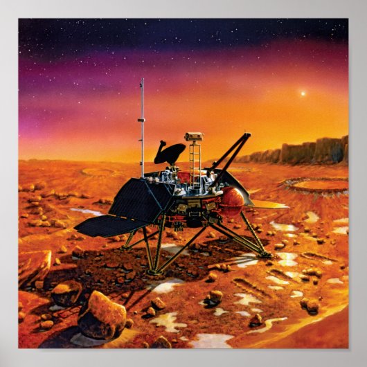 NASA Mars Polar Lander Kunstconcept Kunstwerk Poster (Voorkant)