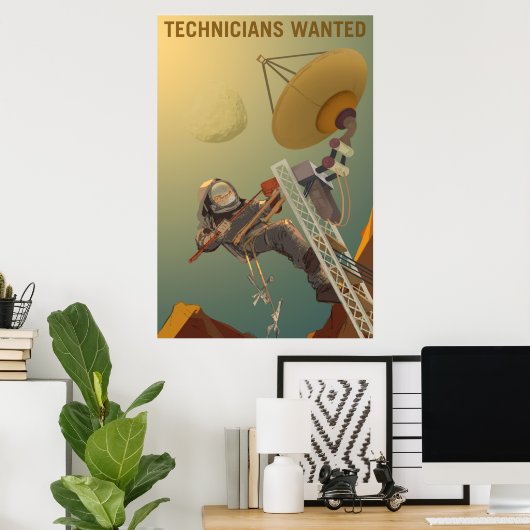 NASA Mars-Poster voor recycling - Gezochte technic Poster (Thuiskantoor)