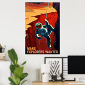 NASA Mars Recruiting Poster - de Ontdekkingsreizig (Thuiskantoor)