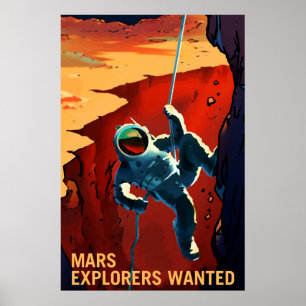 NASA Mars Recruiting Poster - de Ontdekkingsreizig