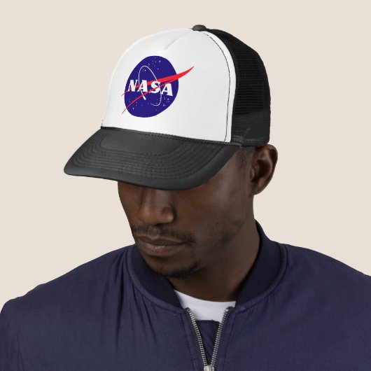 NASA Meatball Logo Trucker Pet (In situ)