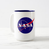 NASA Meatball Logo Tweekleurige Koffiemok (Voorkant links)