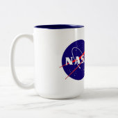 NASA Meatball Logo Tweekleurige Koffiemok (Links)
